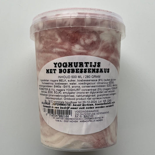Yoghurtijs met bosbessensaus 500ml