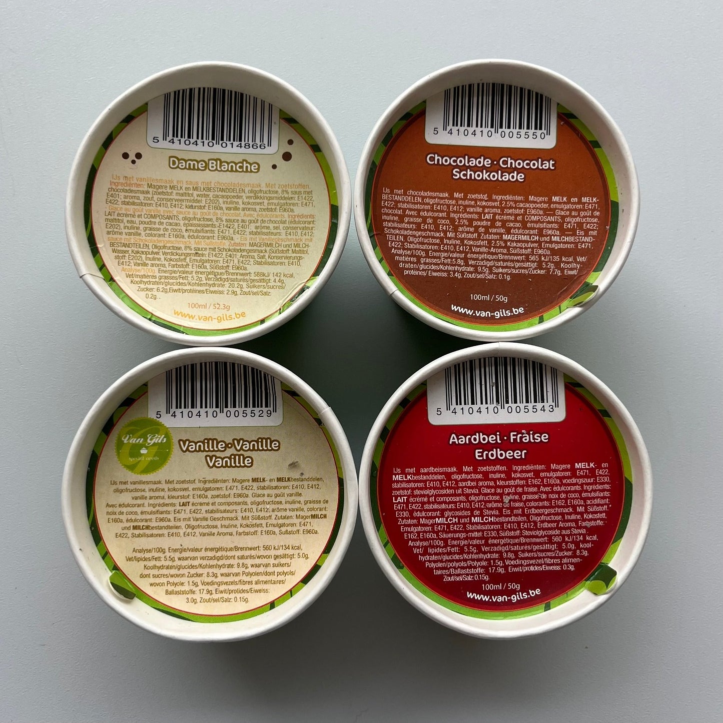 Assorti ijsbekers met zoetstof per stuk