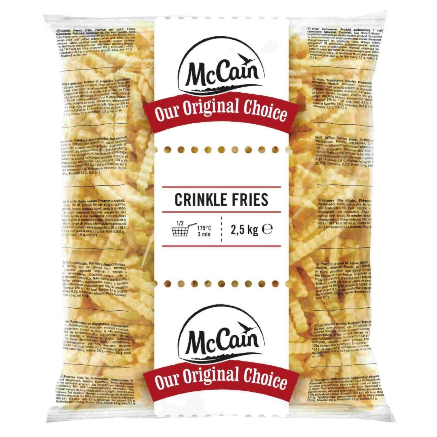 Crinkle fries 2,5kg