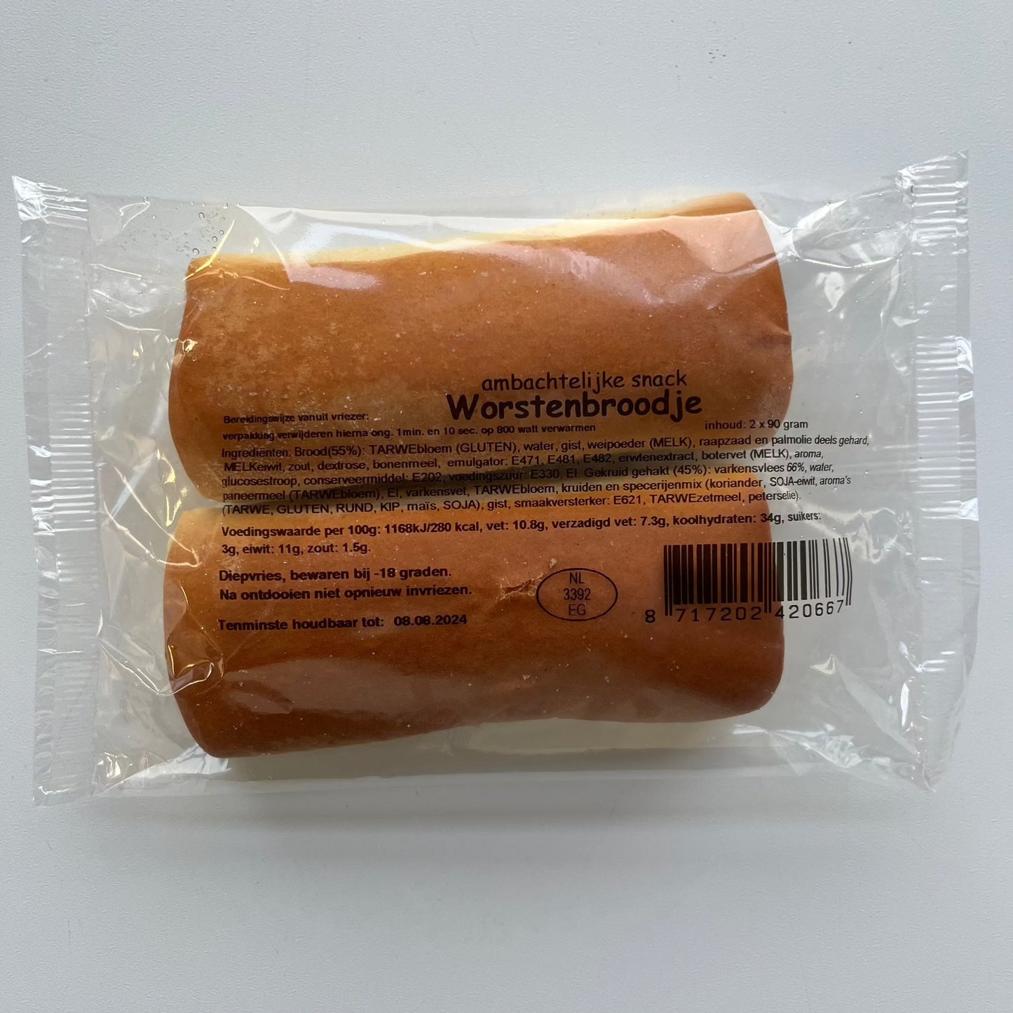 Ambachtelijk worstenbroodje 2 stuks