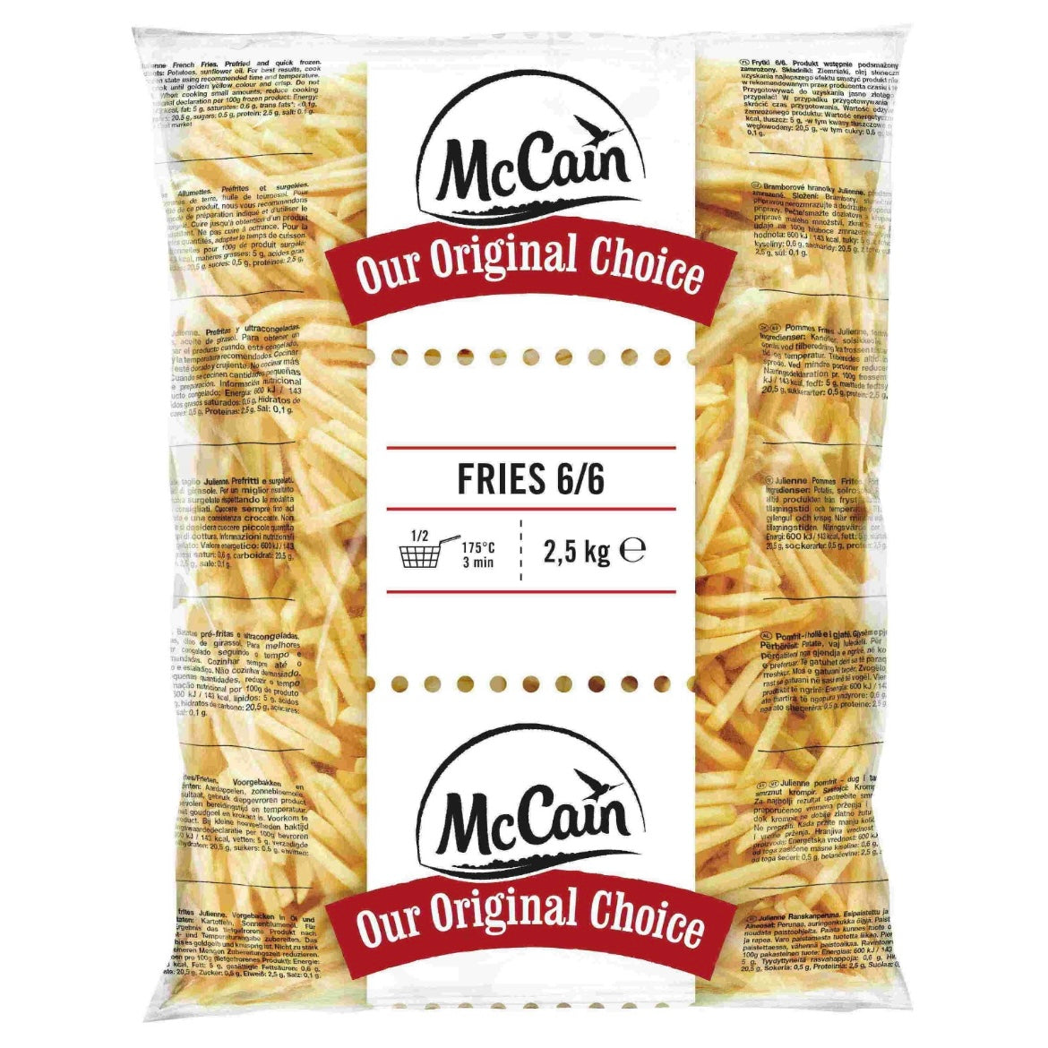 Friet 6/6 McCain 2,5kg