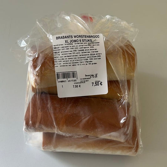 Brabants worstenbroodje xl Jomo 6 stuks